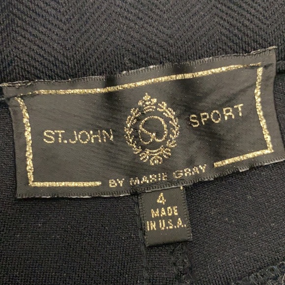❗️FINAL❗️ St. John Sport by Marie Gray Black Textured Pants 4 🔴 - Picture 3 of 7